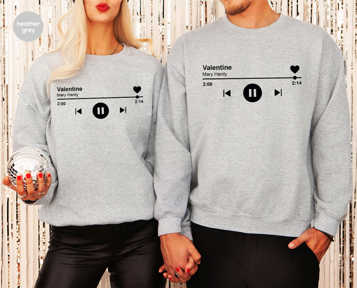 Valentine's Day Shirt, Play Music For Valentine's Shirt, Valentine's Day Playlist T-Shirt