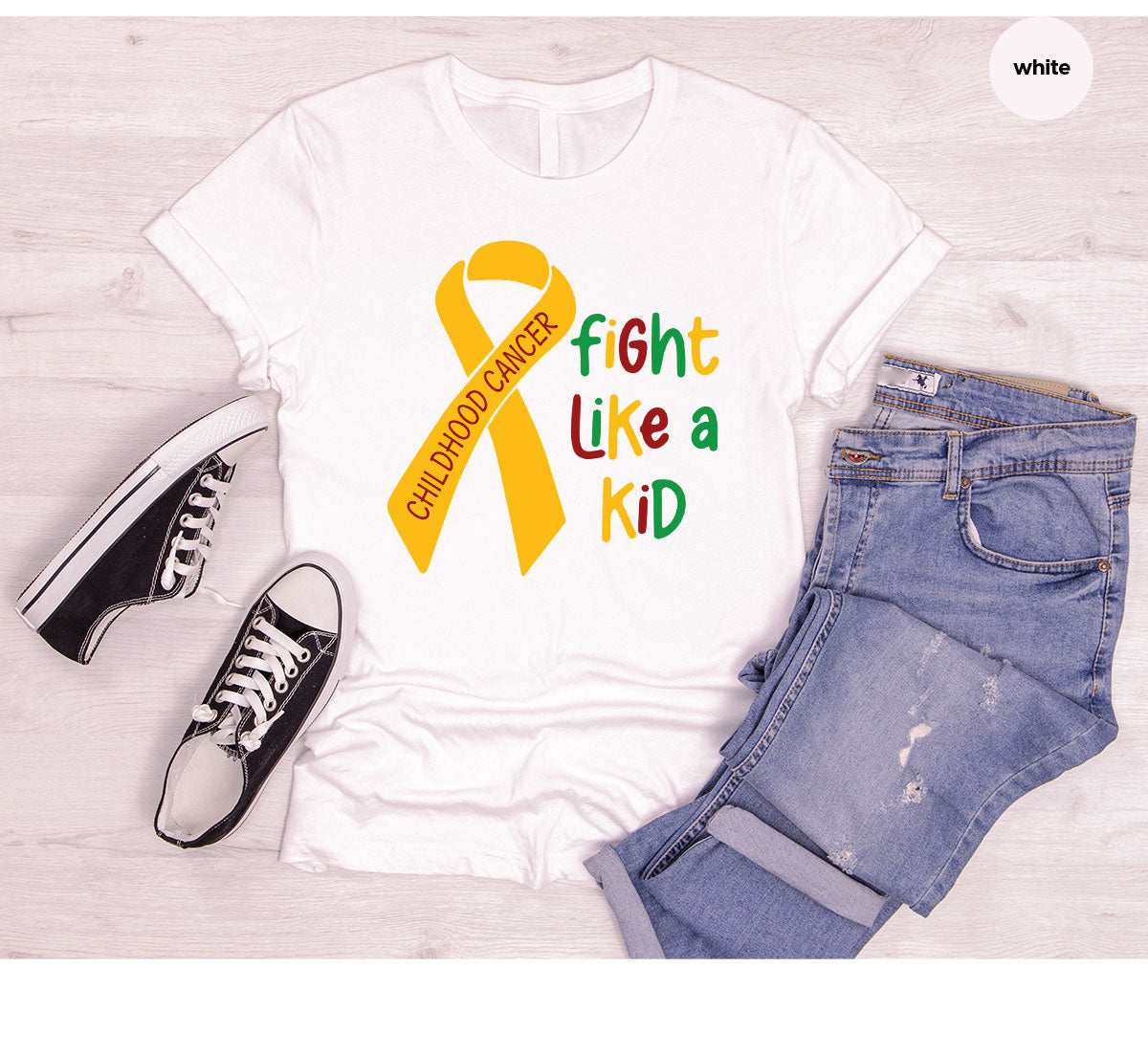 Fighting Like A Kid Shirt, Cancer Fight Shirt, Childhood Canver Fighter t-Shirt, Gift For Cancer Kids