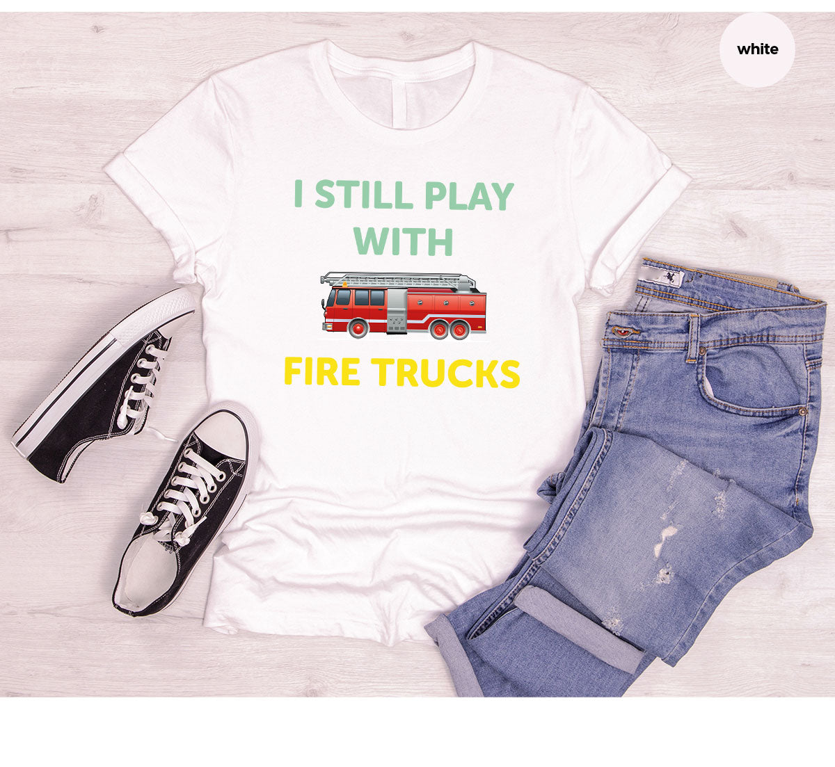 Fire Truck Shirt, Funny Fire Fighter T-Shirt, Fireman Tee