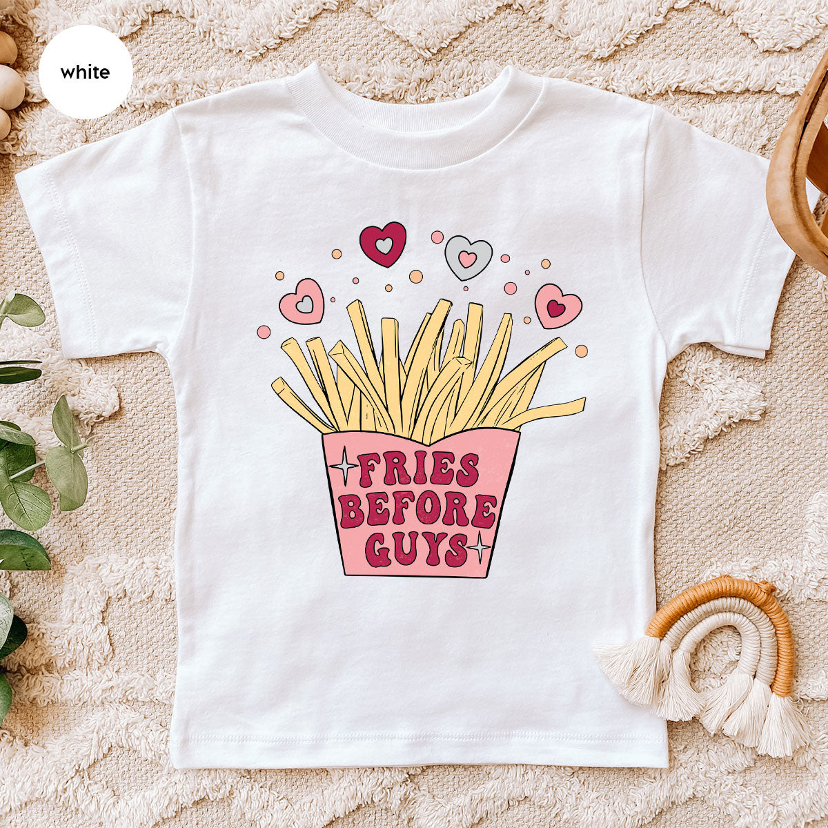 Fries Before Guys Shirt, Valentine's Day 2023 T-Shirt, Lover Shirt