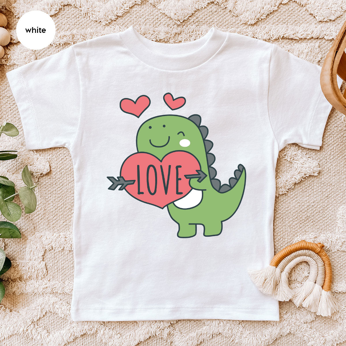 Love Shirt, Lovely Dinosaur Shirt, Valentine's Day Special Shirt, Valentine's Day Shirt For Women