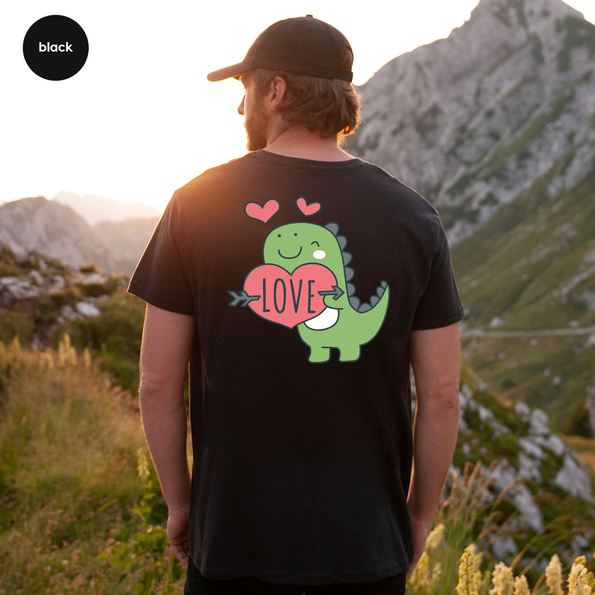 Love Shirt, Lovely Dinosaur Shirt, Valentine's Day Special Shirt, Valentine's Day Shirt For Women