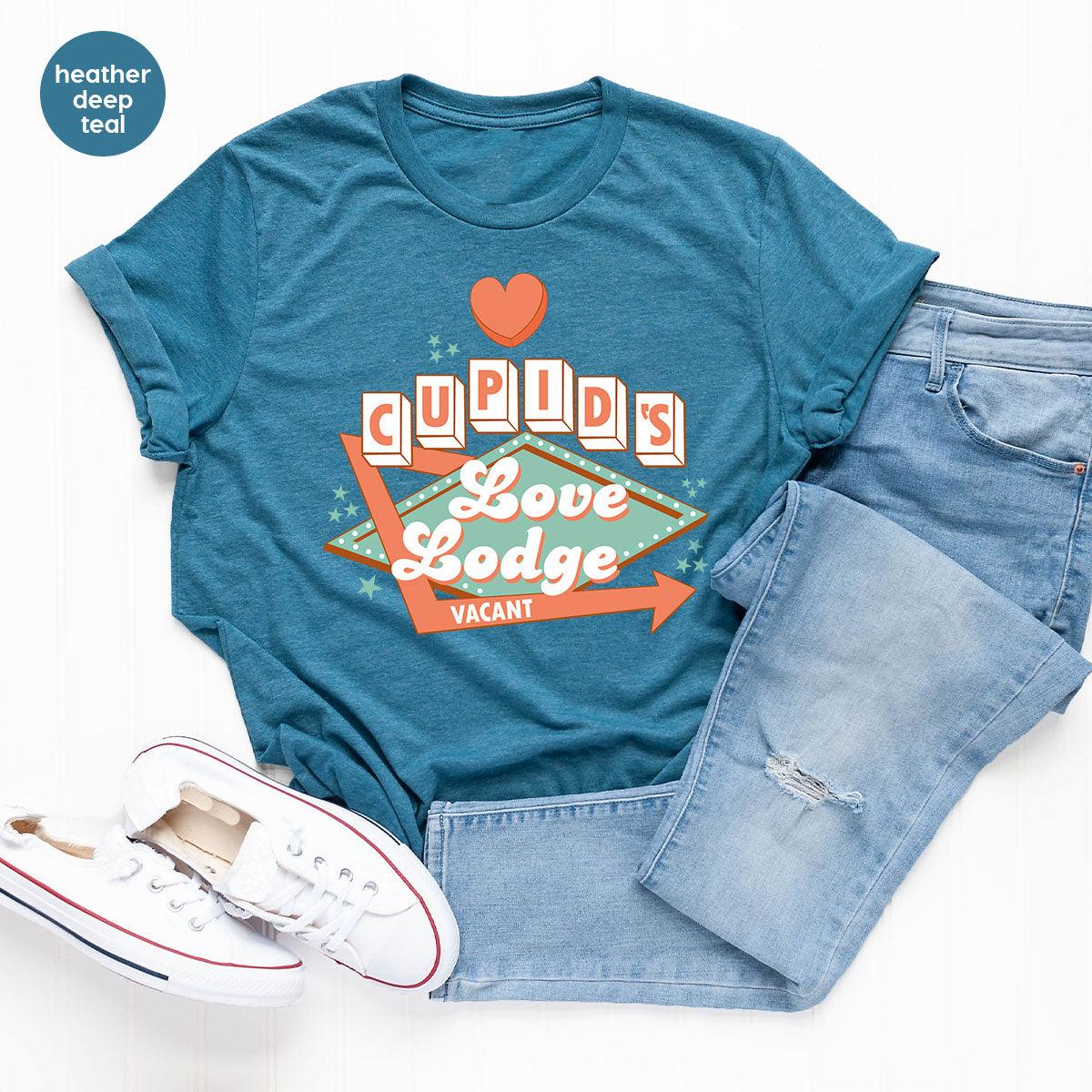 Love Lodge T-Shirt, Valentine's Day Tee, Cupid' Love Lodge Tee, Valentine Shirt