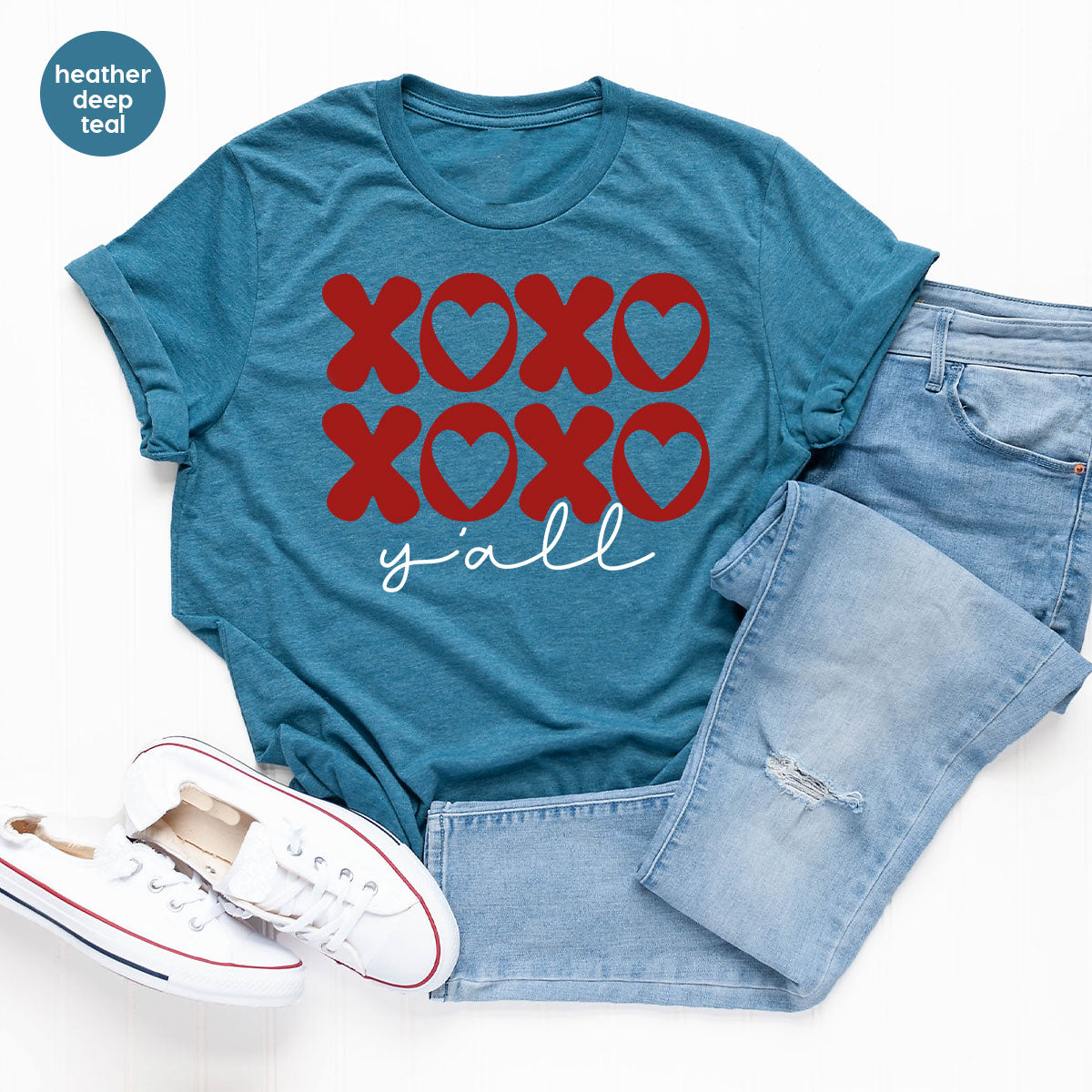 XOXO Shirt, Love Shirt, Valentine's Day T-Shirt, Couple Match Shirt