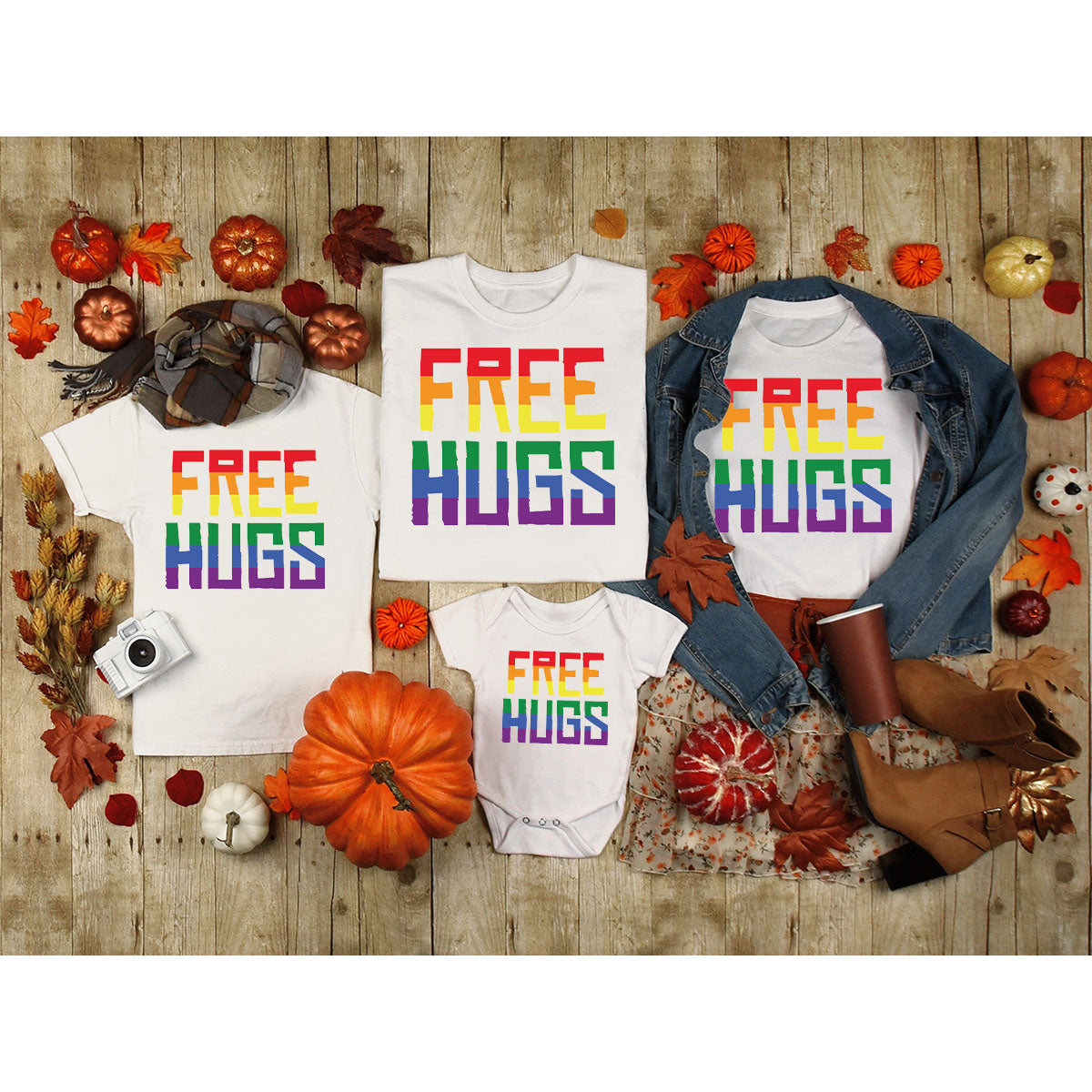 Cute LGBT Shirt, Free Hugs T-Shirt, Lovely Pride T-Shirt for LGBT