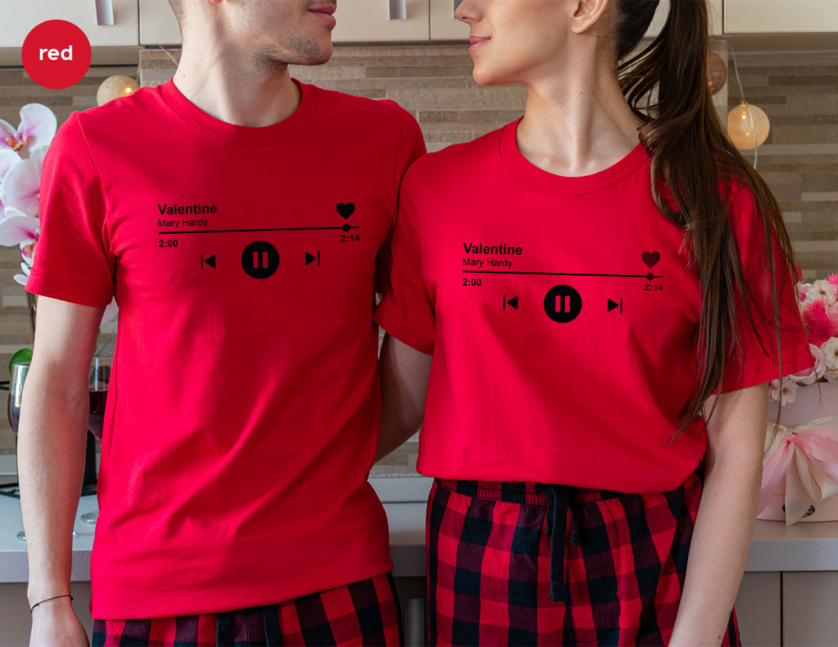 Valentine's Day Shirt, Play Music For Valentine's Shirt, Valentine's Day Playlist T-Shirt