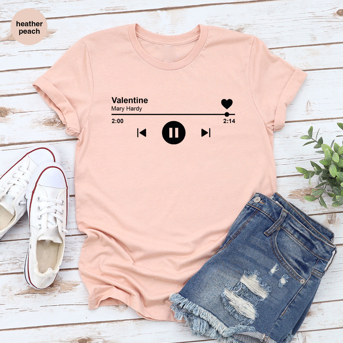 Valentine's Day Shirt, Play Music For Valentine's Shirt, Valentine's Day Playlist T-Shirt