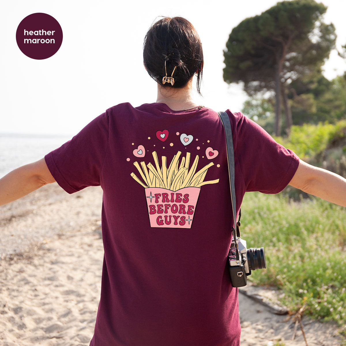 Fries Before Guys Shirt, Valentine's Day 2023 T-Shirt, Lover Shirt