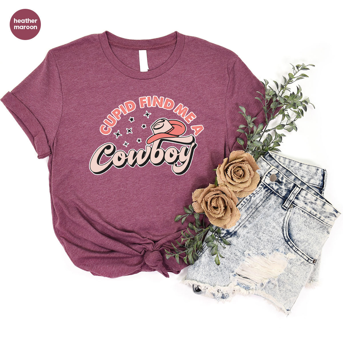 Cupid Find Me A Cowboy Shirt, Valentine Day Shirt, Cowboy Love T-Shirt