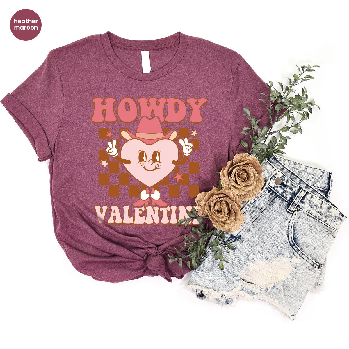 Howdy Valentine Shirt, 2023 Valentine's Day Shirt, Cute Feb 14 Tee