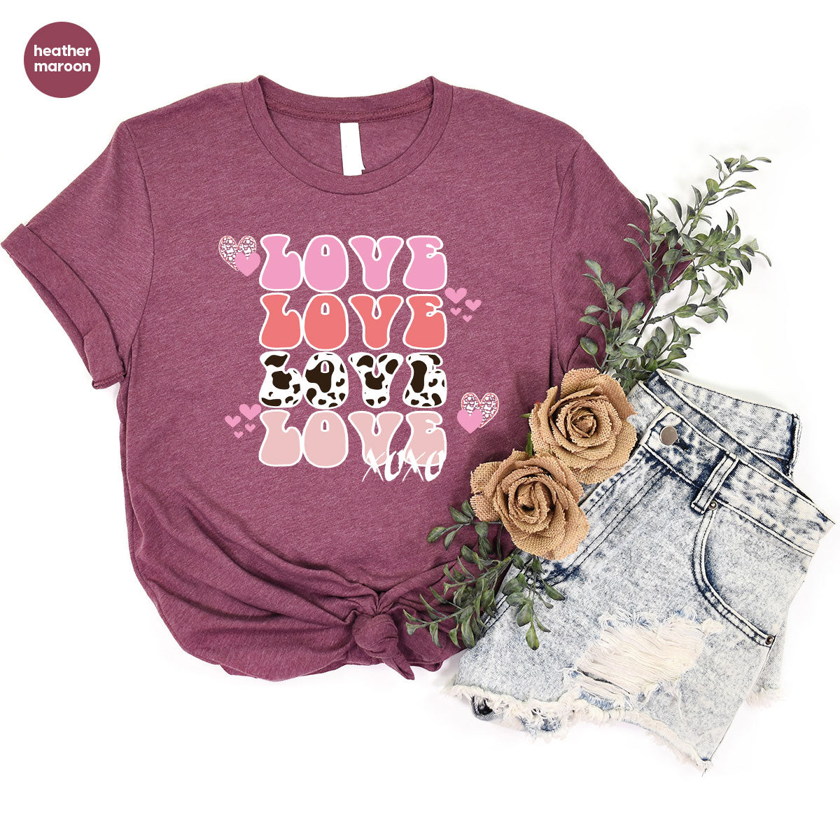 Love Shirt, Love Day T-Shirt, Valentine's Day Tee, 2023 Valentine's Day Gift