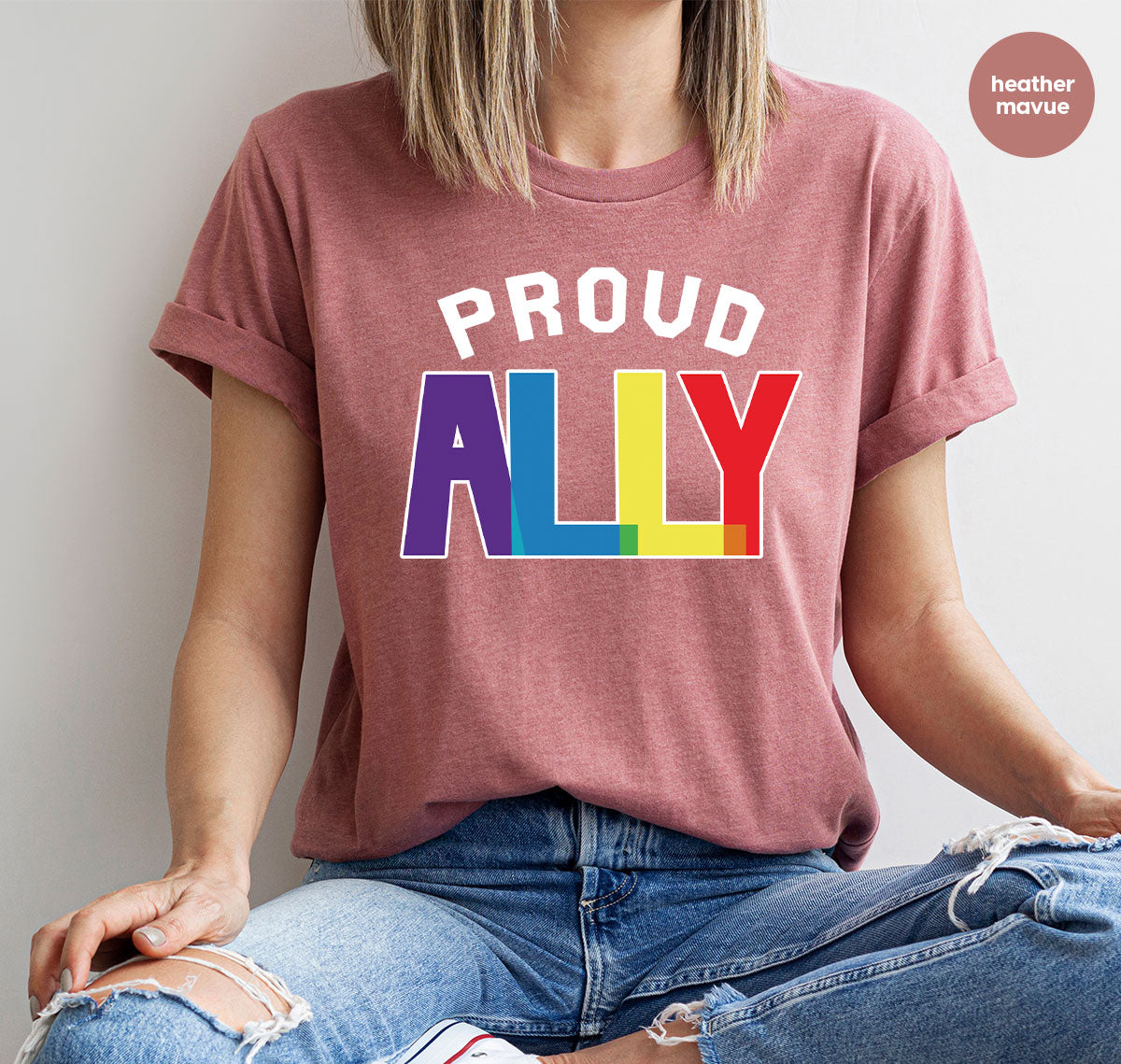 Proud Ally Shirt, LGBT Ally T-Shirt, LGBT Proud Tee