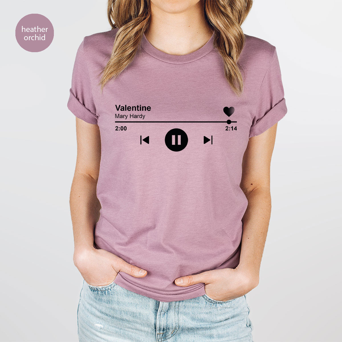 Valentine's Day Shirt, Play Music For Valentine's Shirt, Valentine's Day Playlist T-Shirt