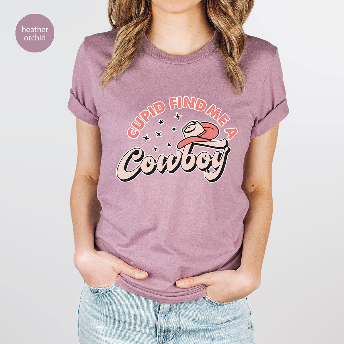 Cupid Find Me A Cowboy Shirt, Valentine Day Shirt, Cowboy Love T-Shirt