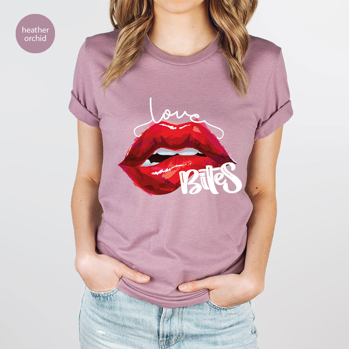 Cool Valentine's Day T-Shirt, Bite Shirt, Cute Lips Tee, Valentine Gift