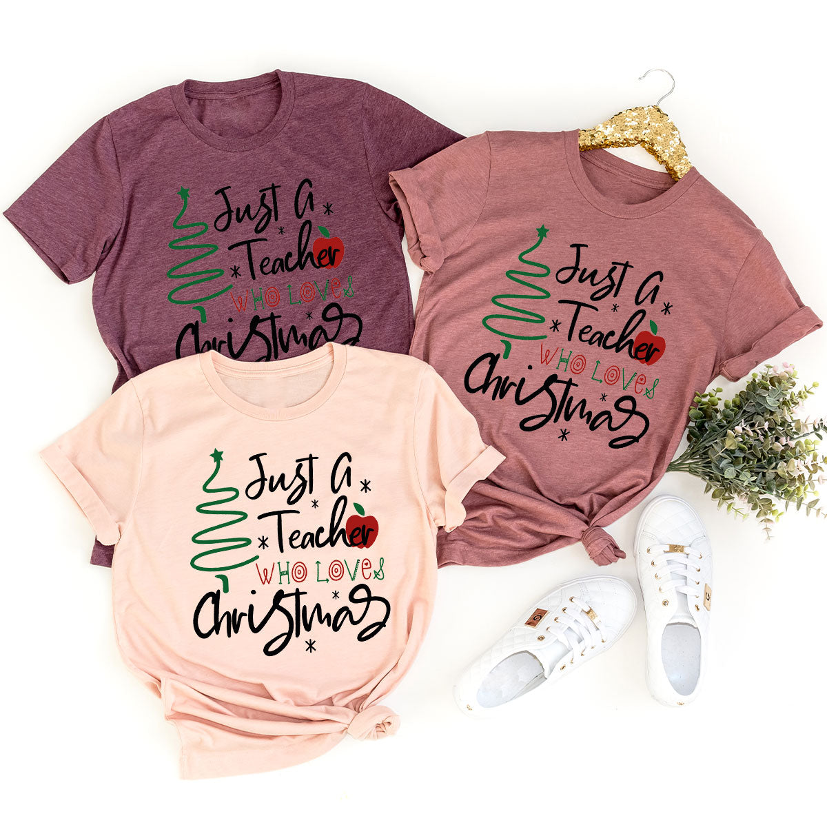 2023 Christmas Love Shirt, Just A Teach Who Loves Christmas Tee, Xmas 2023 Design T-Shirt