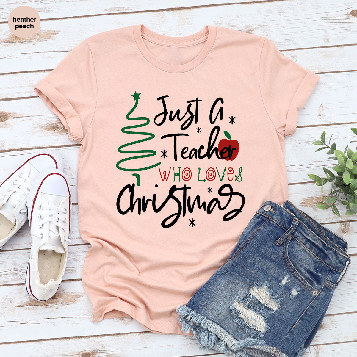 2023 Christmas Love Shirt, Just A Teach Who Loves Christmas Tee, Xmas 2023 Design T-Shirt