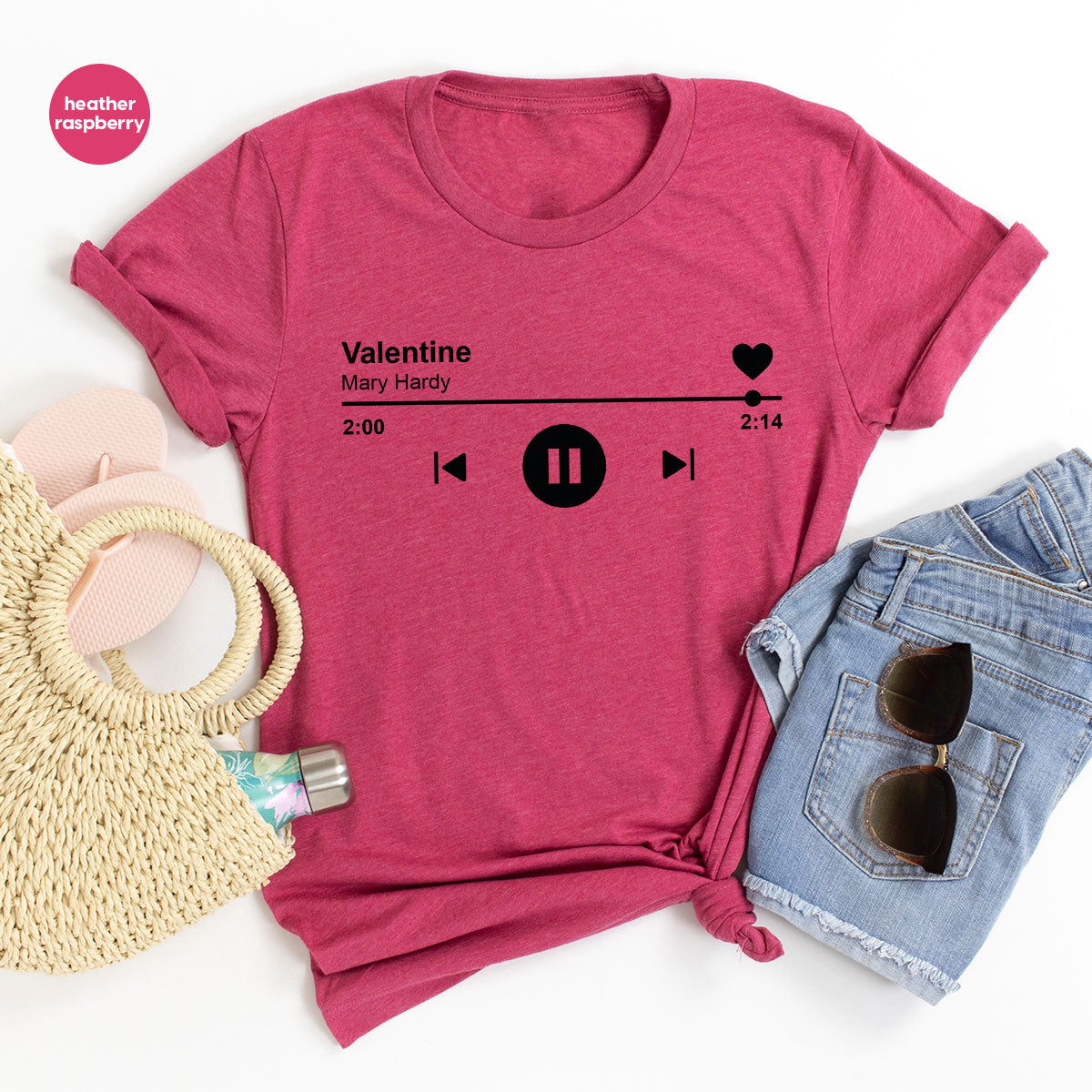 Valentine's Day Shirt, Play Music For Valentine's Shirt, Valentine's Day Playlist T-Shirt