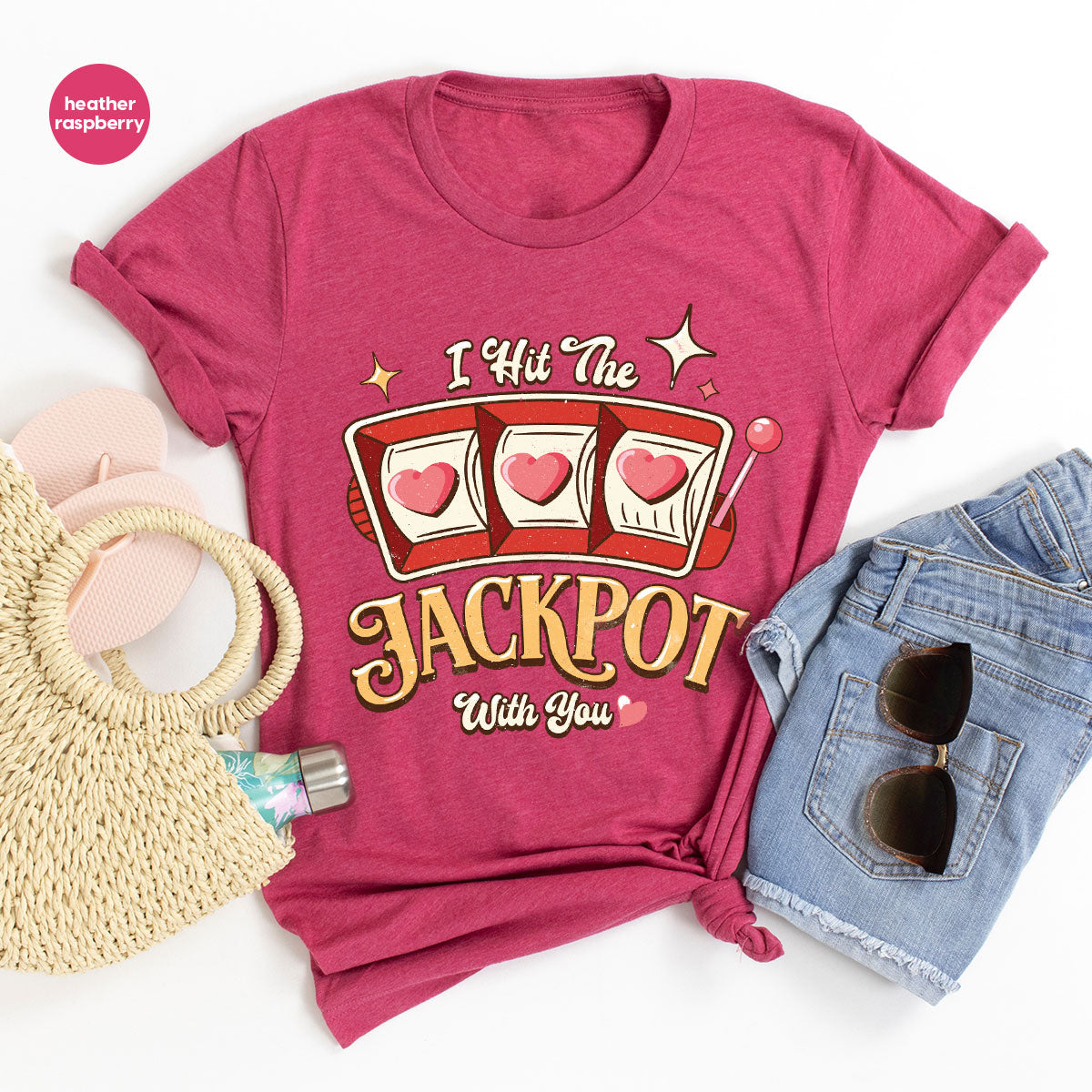 I Hit The Jackpot With You Shirt, Romantic Valentine's Day T-Shirt