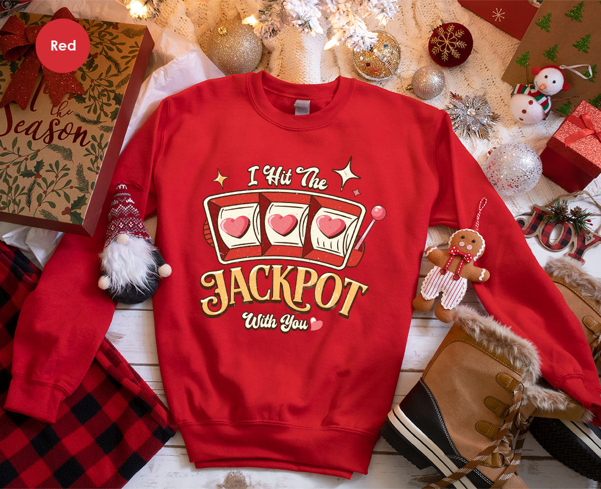 I Hit The Jackpot With You Shirt, Romantic Valentine's Day T-Shirt