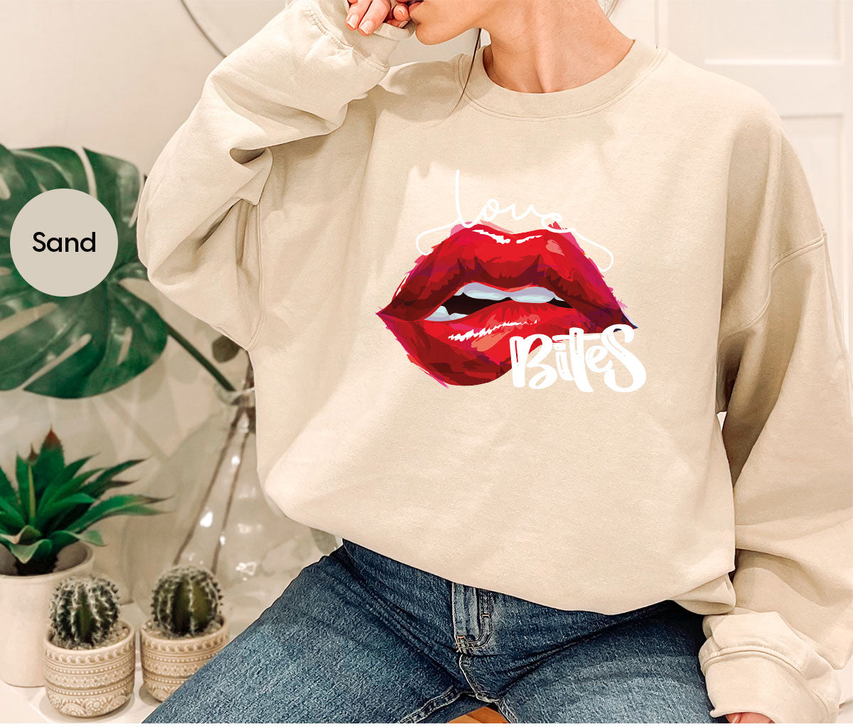 Cool Valentine's Day T-Shirt, Bite Shirt, Cute Lips Tee, Valentine Gift