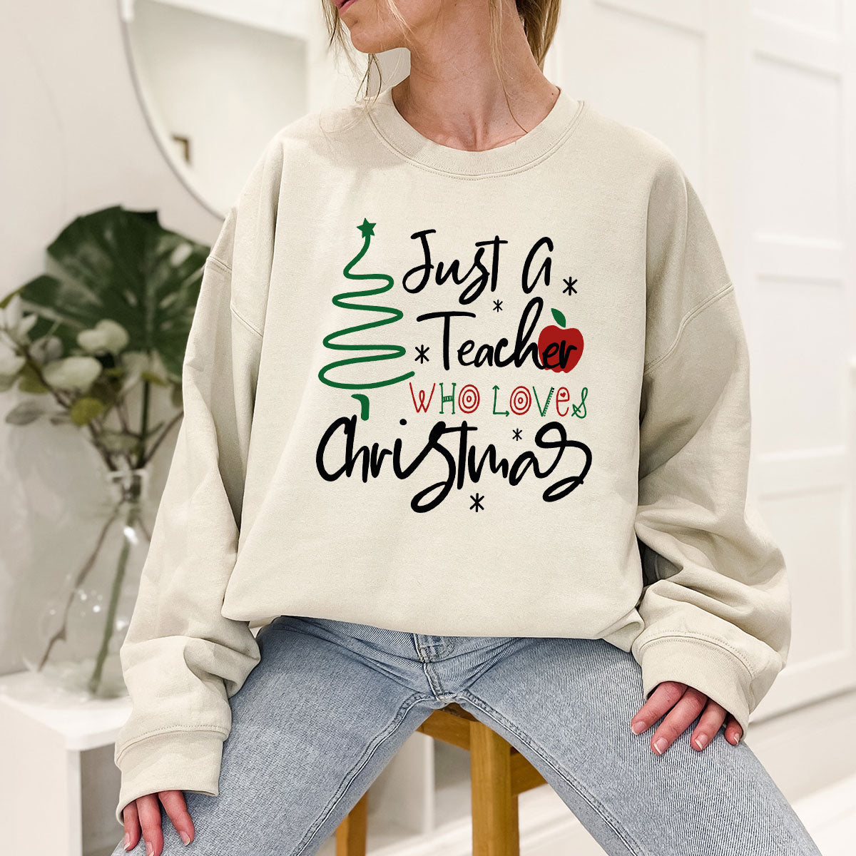 2023 Christmas Love Shirt, Just A Teach Who Loves Christmas Tee, Xmas 2023 Design T-Shirt