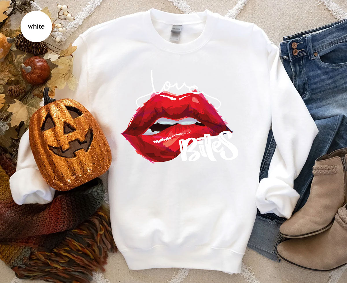 Cool Valentine's Day T-Shirt, Bite Shirt, Cute Lips Tee, Valentine Gift