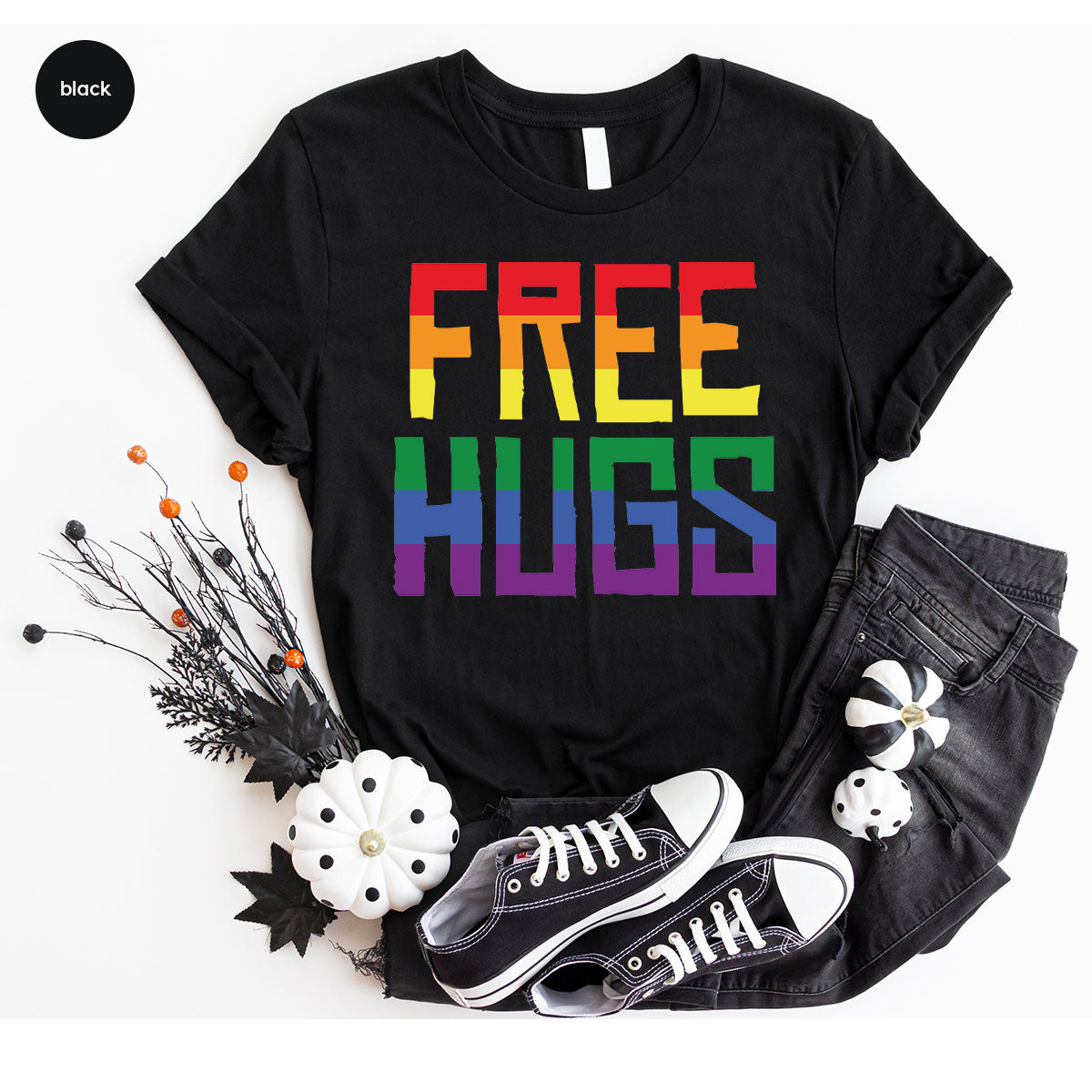 Cute LGBT Shirt, Free Hugs T-Shirt, Lovely Pride T-Shirt for LGBT