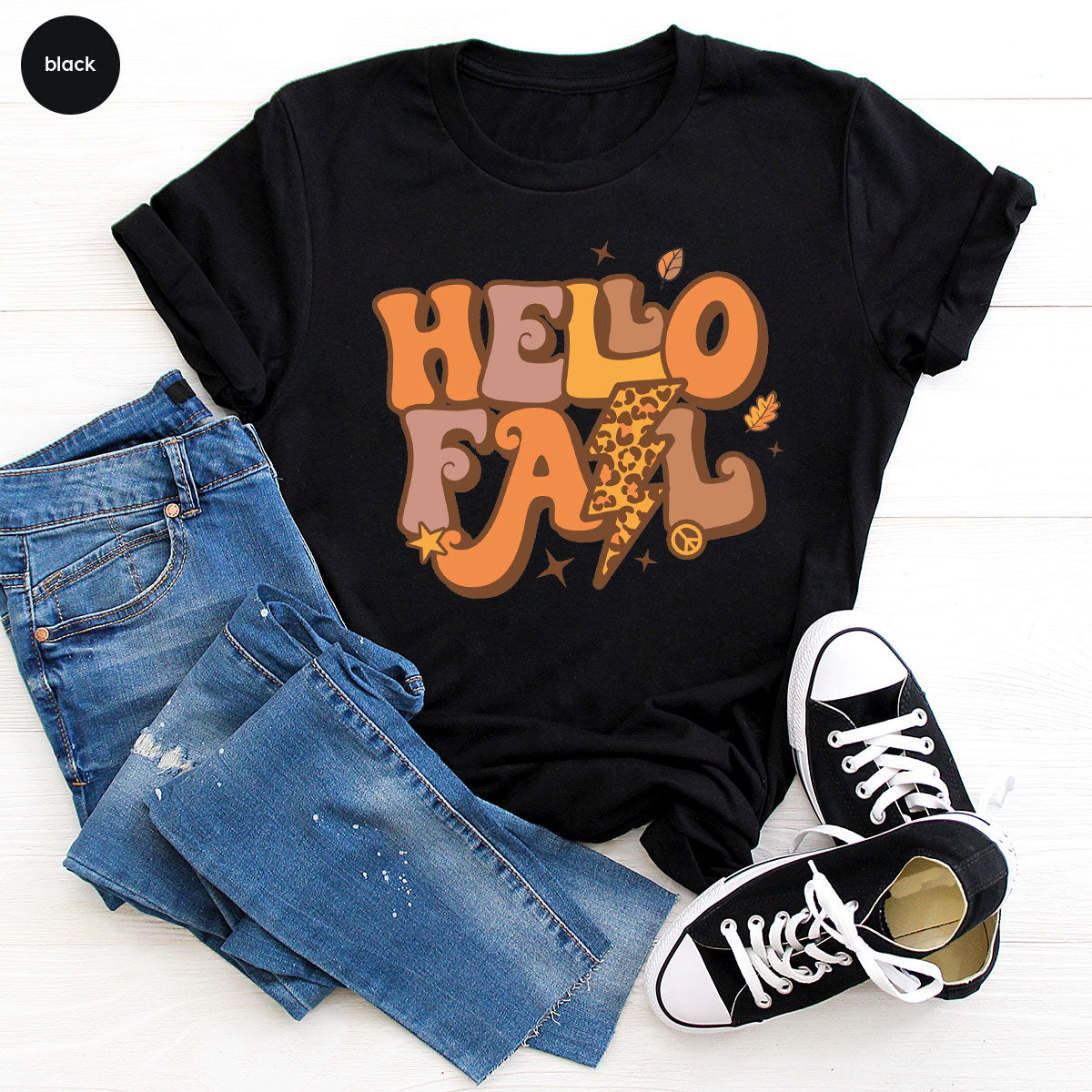 Hello Fall Shirt, Halloween Fall T-Shirt, Halloween 2022 Hoodie, Hello Halloween Long Sleeve Shirt