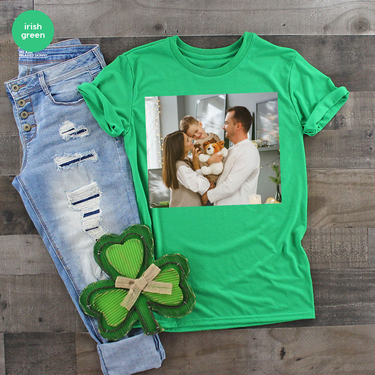Custom Family T-Shirt, Customizable Photo Shirt, Baby Photo Tee, Family Custom Photo T-Shirt