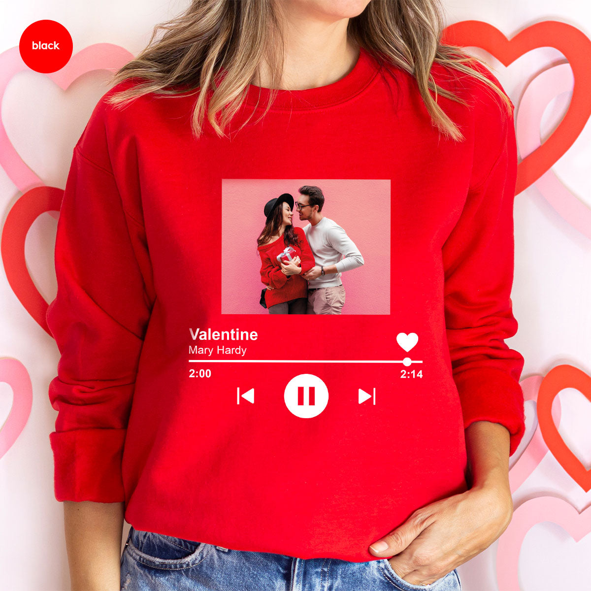 Custom Photo Valentine's Day Shirt, Personalized Valentine's Day Gift, Custom Photo Lover's Day Shirt