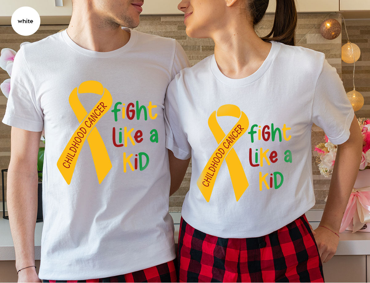 Fighting Like A Kid Shirt, Cancer Fight Shirt, Childhood Canver Fighter t-Shirt, Gift For Cancer Kids