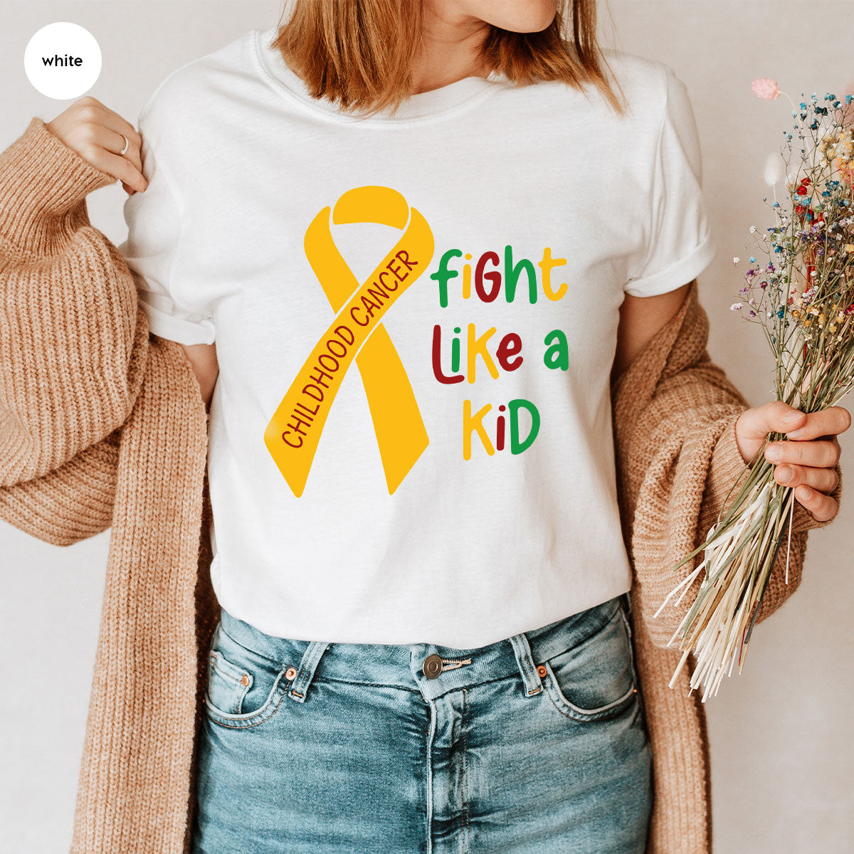 Fighting Like A Kid Shirt, Cancer Fight Shirt, Childhood Canver Fighter t-Shirt, Gift For Cancer Kids