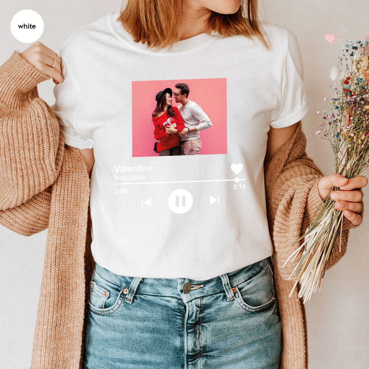 Custom Photo Valentine's Day Shirt, Personalized Valentine's Day Gift, Custom Photo Lover's Day Shirt