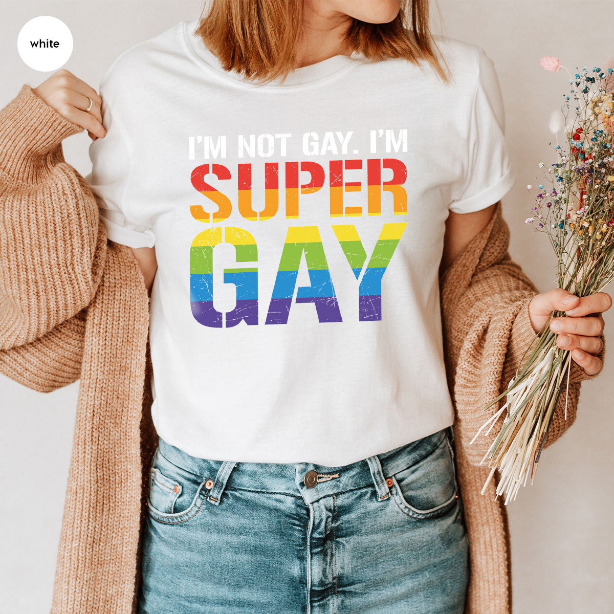 Super Gay Shirt, LGBT Power T-Shirt, Super Gay LGBT Tee