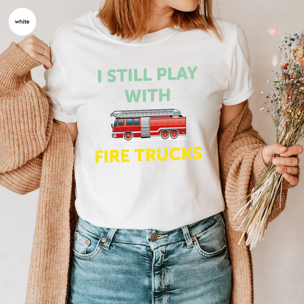 Fire Truck Shirt, Funny Fire Fighter T-Shirt, Fireman Tee