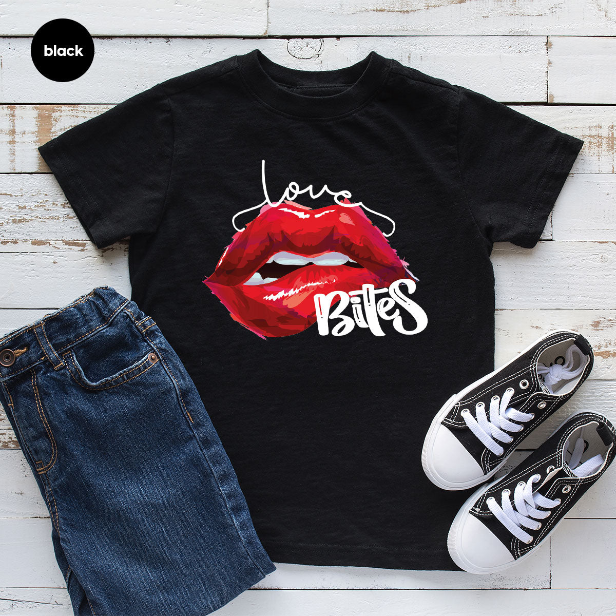 Cool Valentine's Day T-Shirt, Bite Shirt, Cute Lips Tee, Valentine Gift