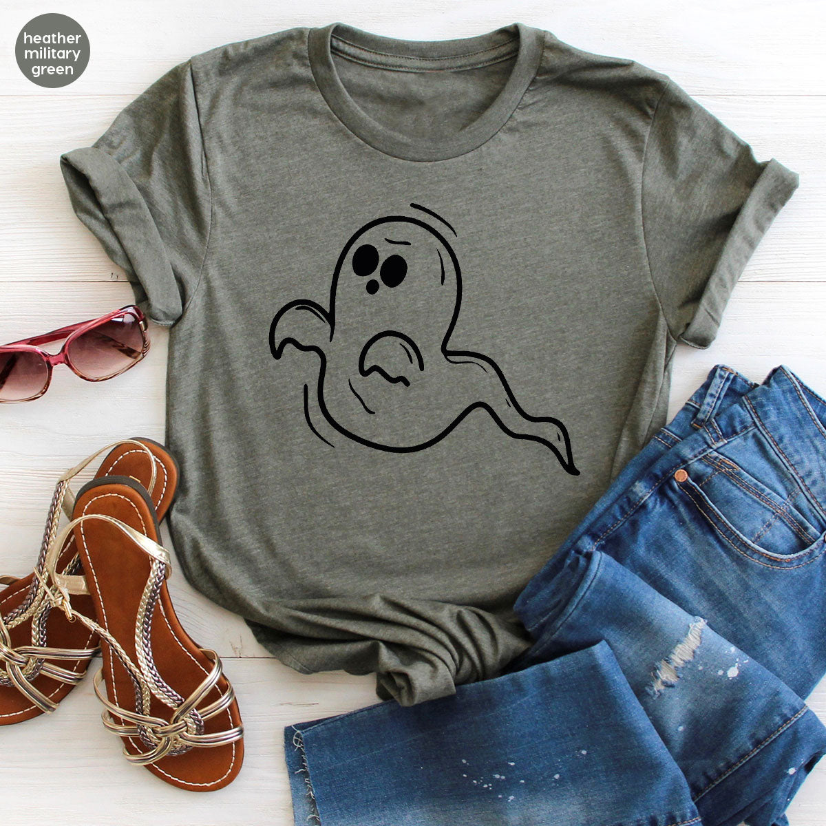 Halloween Ghost T-Shirt, Best Halloween Shirt Design, Halloween Boo Shirt
