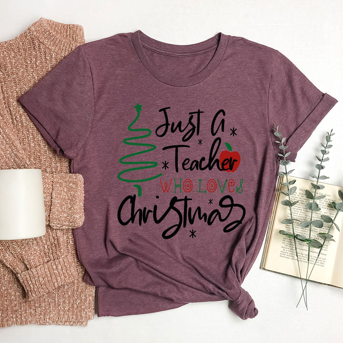 2023 Christmas Love Shirt, Just A Teach Who Loves Christmas Tee, Xmas 2023 Design T-Shirt