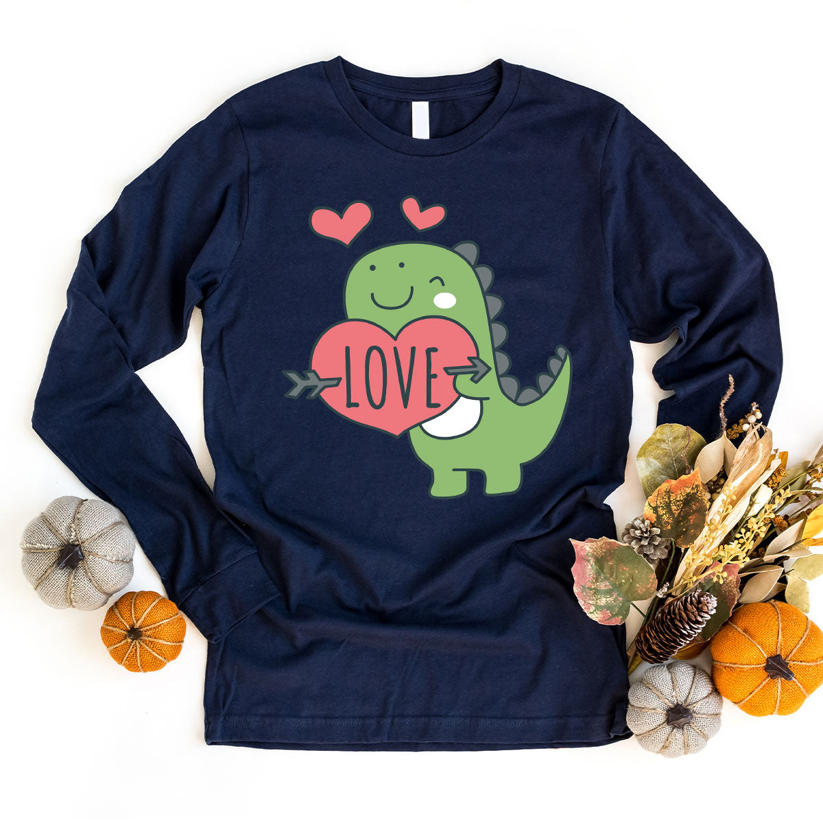 Love Shirt, Lovely Dinosaur Shirt, Valentine's Day Special Shirt, Valentine's Day Shirt For Women