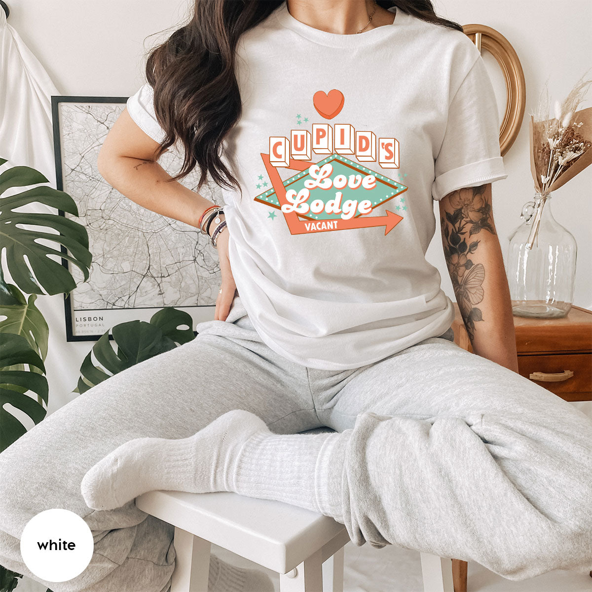 Love Lodge T-Shirt, Valentine's Day Tee, Cupid' Love Lodge Tee, Valentine Shirt