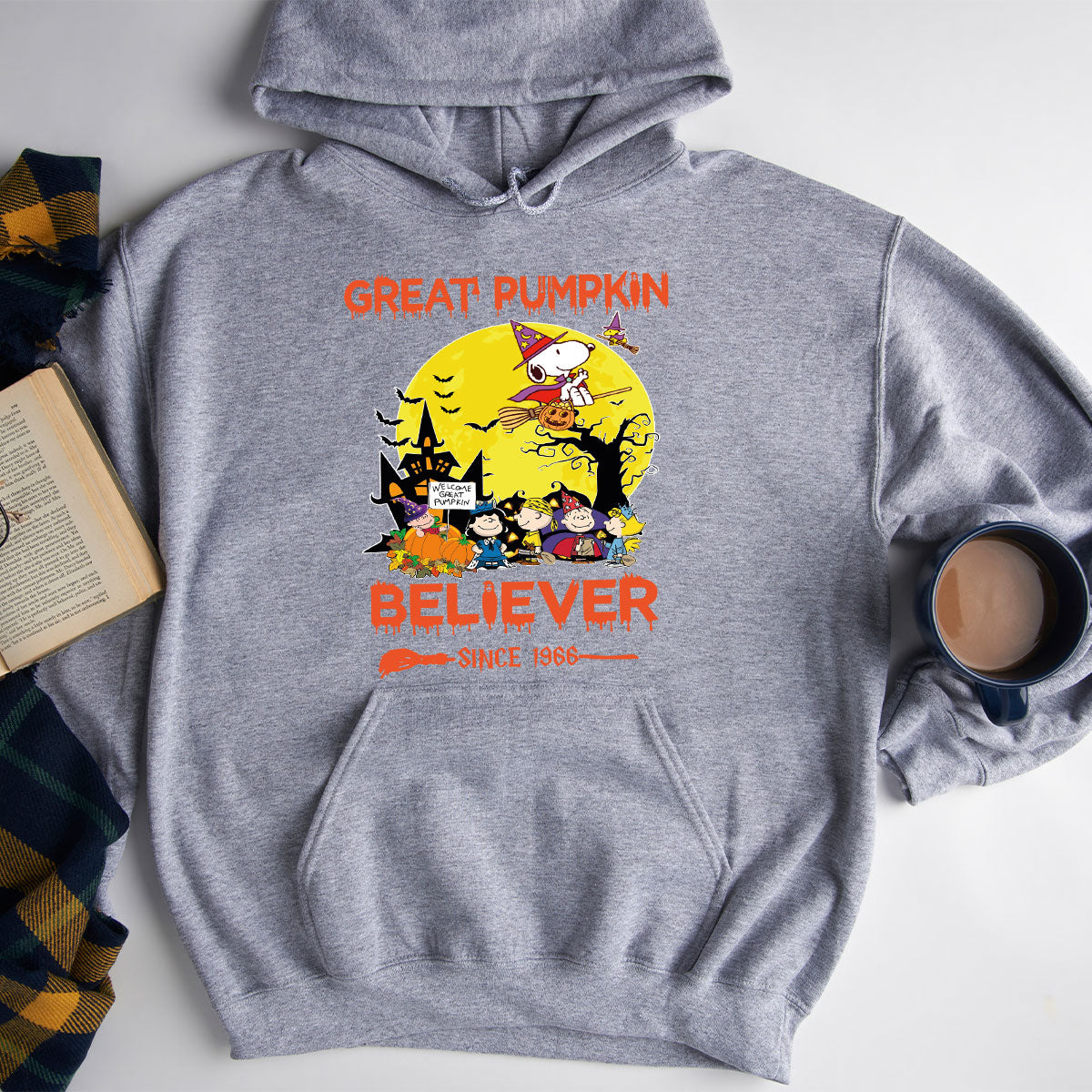 Halloween 2023 Hoodie, Halloween Sweatshirt, Great Pumpkin Believer Long Sleeve