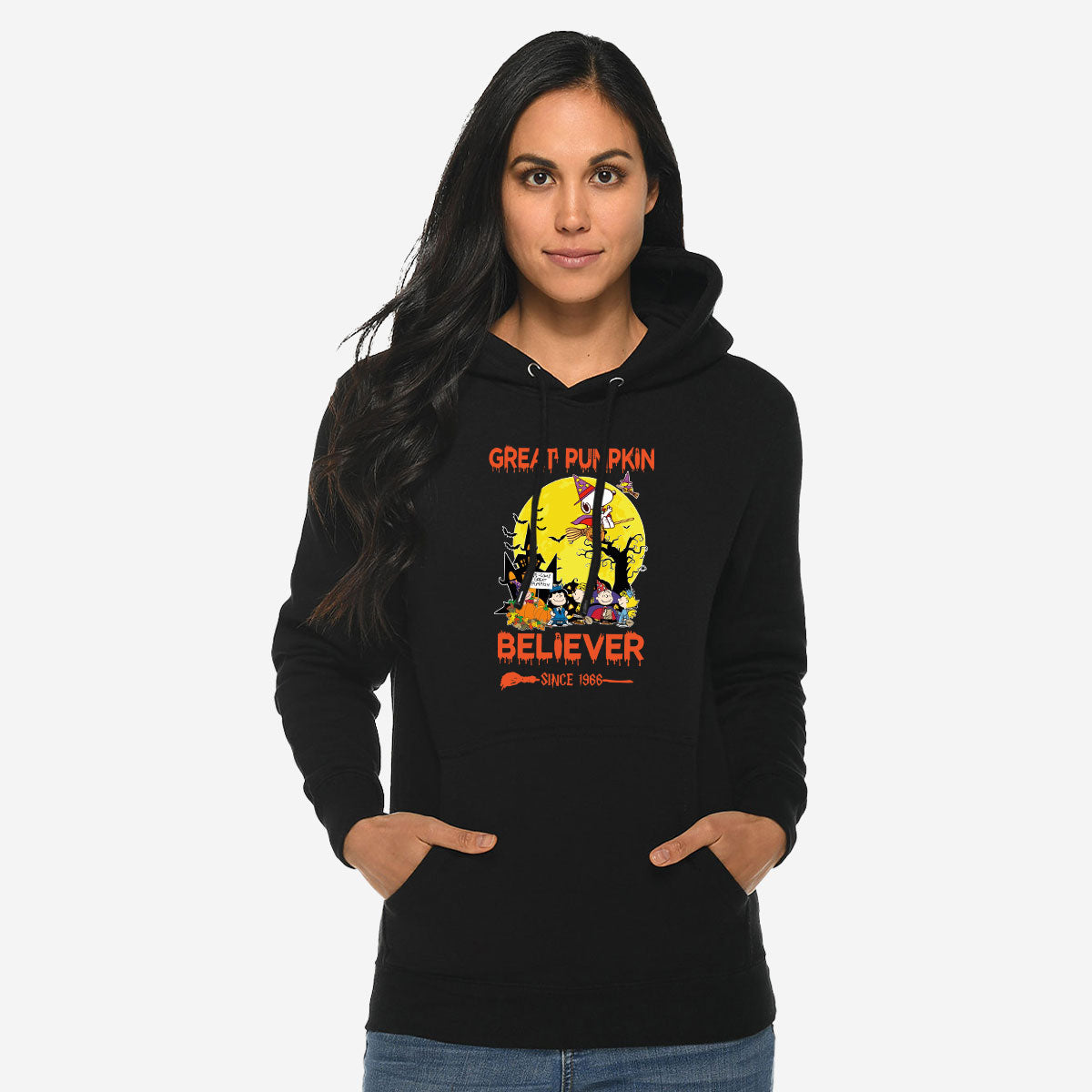 Halloween 2023 Hoodie, Halloween Sweatshirt, Great Pumpkin Believer Long Sleeve