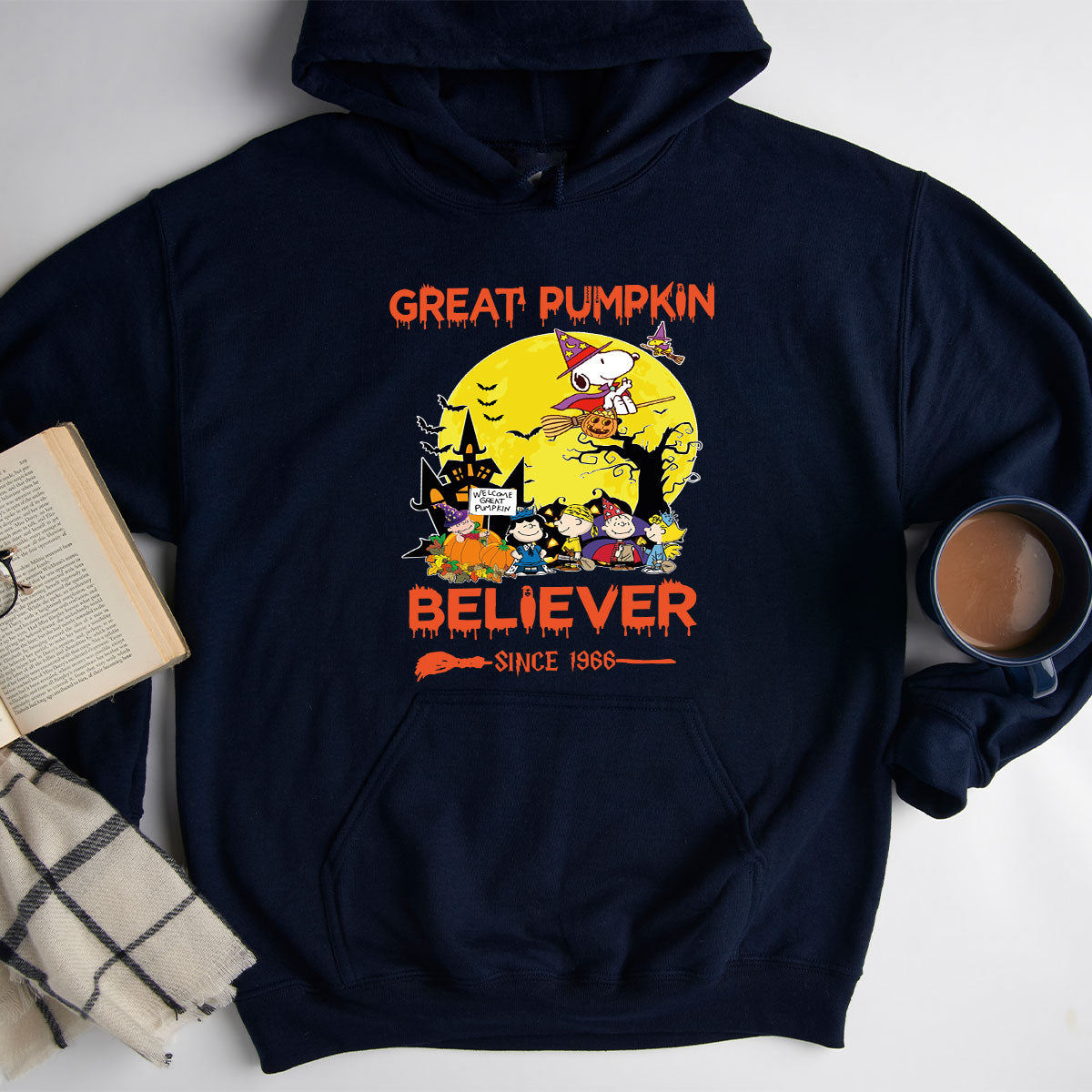 Halloween 2023 Hoodie, Halloween Sweatshirt, Great Pumpkin Believer Long Sleeve