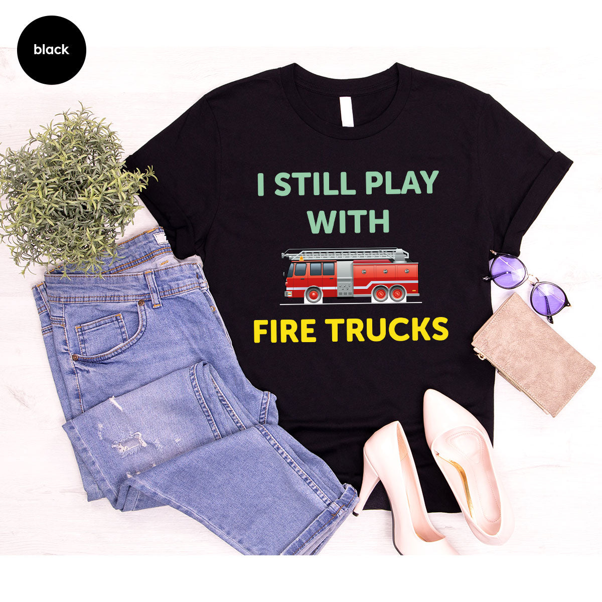 Fire Truck Shirt, Funny Fire Fighter T-Shirt, Fireman Tee