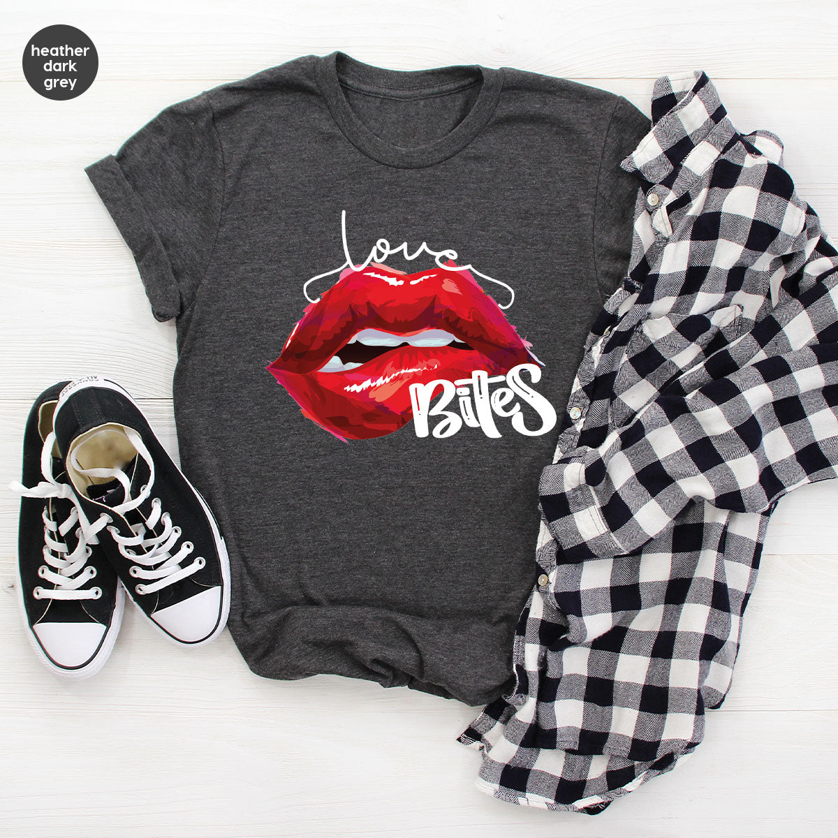 Cool Valentine's Day T-Shirt, Bite Shirt, Cute Lips Tee, Valentine Gift