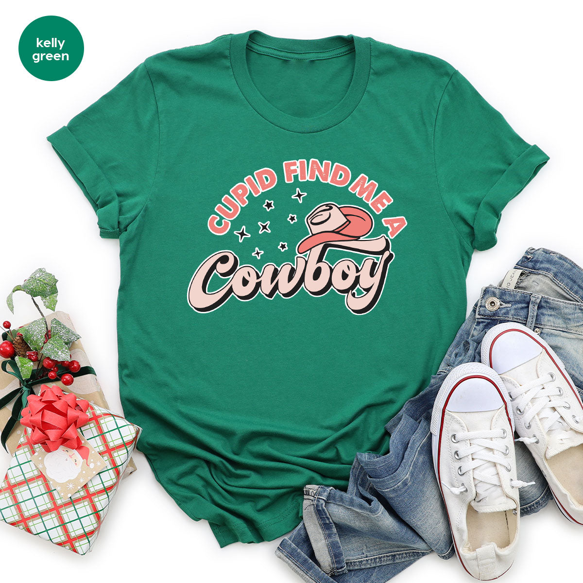 Cupid Find Me A Cowboy Shirt, Valentine Day Shirt, Cowboy Love T-Shirt