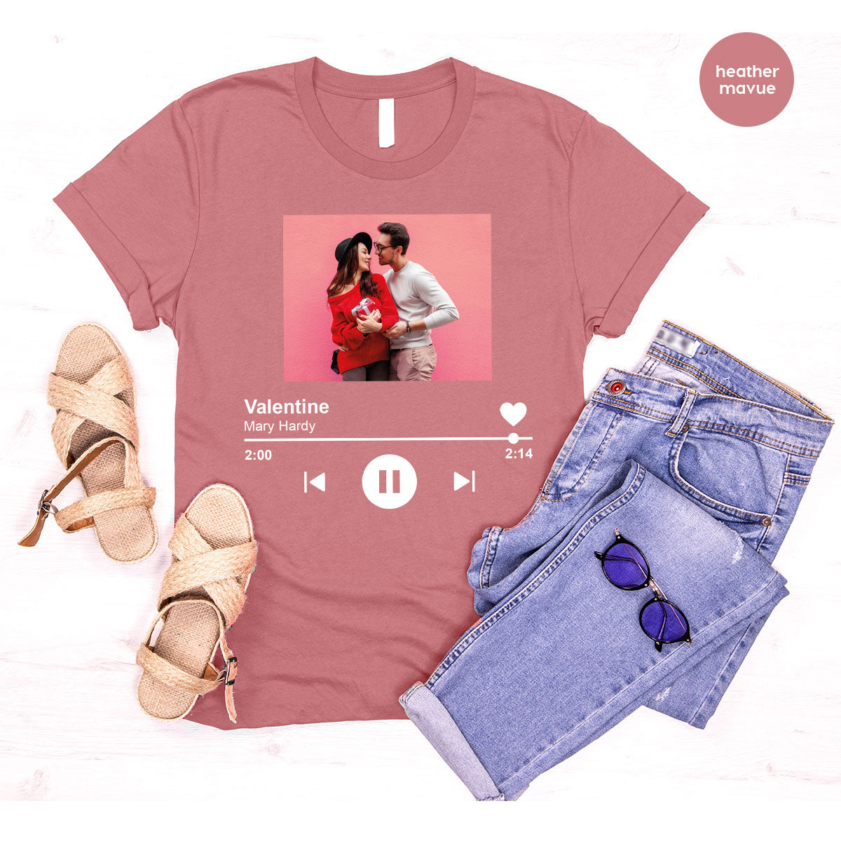 Custom Photo Valentine's Day Shirt, Personalized Valentine's Day Gift, Custom Photo Lover's Day Shirt