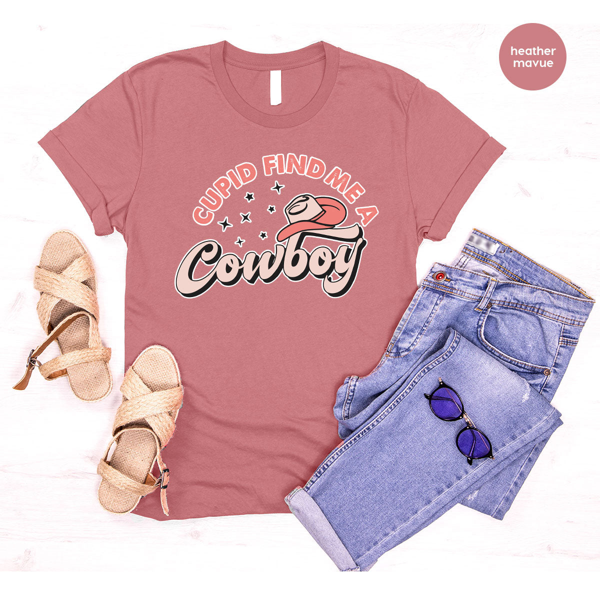 Cupid Find Me A Cowboy Shirt, Valentine Day Shirt, Cowboy Love T-Shirt