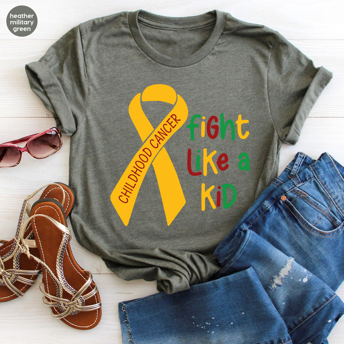 Fighting Like A Kid Shirt, Cancer Fight Shirt, Childhood Canver Fighter t-Shirt, Gift For Cancer Kids